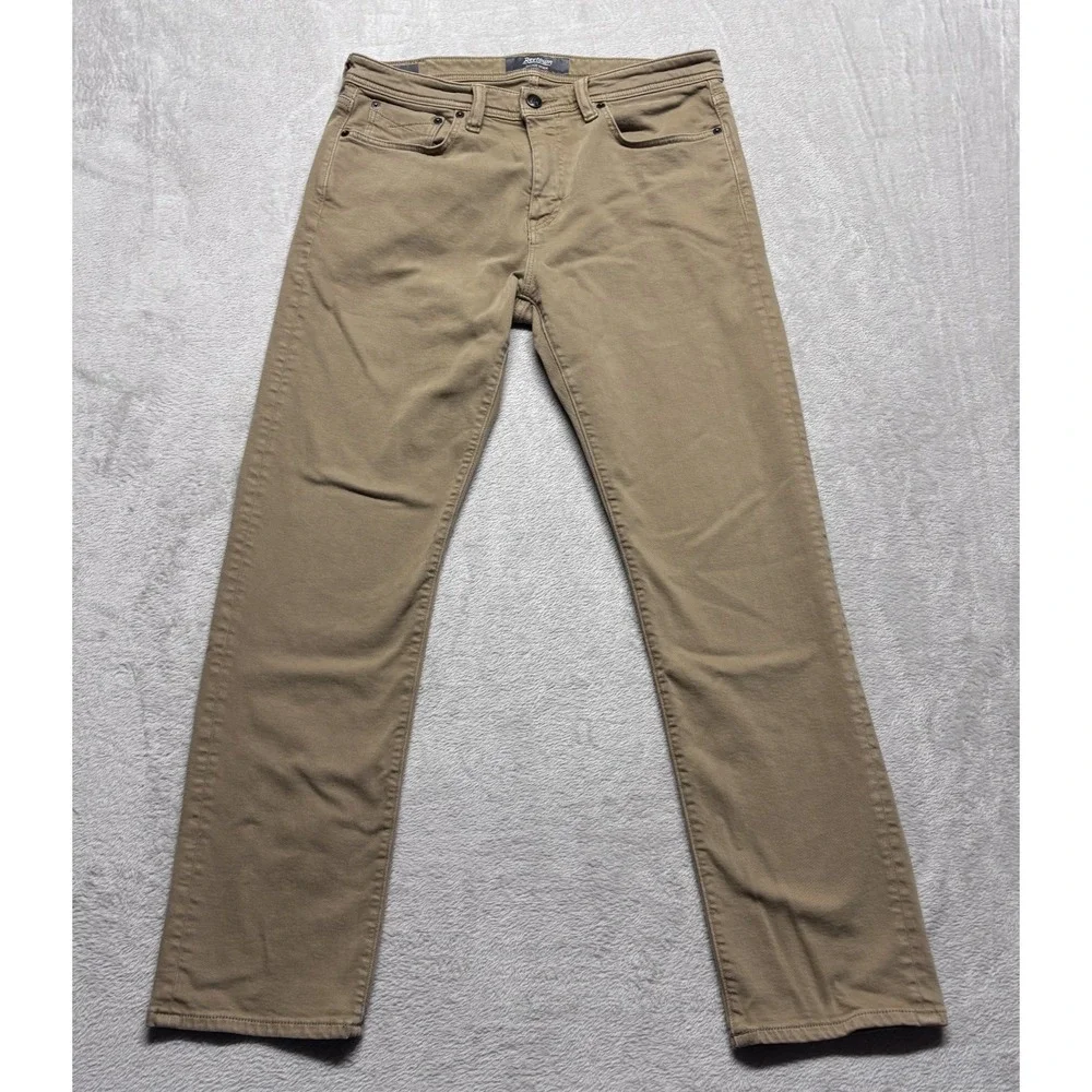 Revtown Automatic Jeans 33x30 Decade Denim Straight Leg Tan Beige Stretch‎